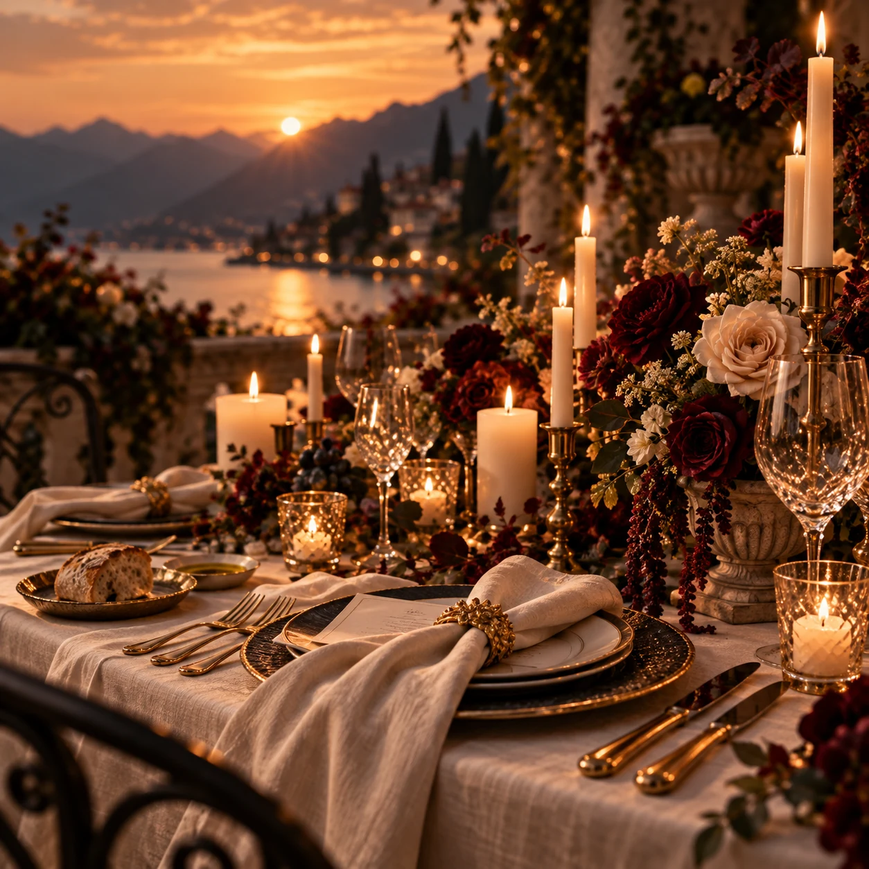 Luxury tablescape detail